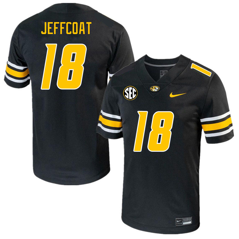 Men #18 Trajan Jeffcoat Missouri Tigers College 2023 Football Stitched Jerseys Sale-Black